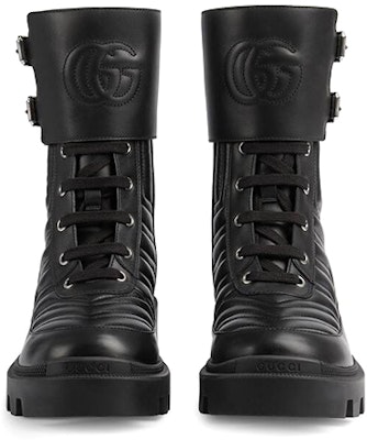 (W) Gucci Sepatu Boot Kulit 'Interlocking G' untuk Pergelangan Kaki 628855-DH7A0-1000 Shop (W) Gucci Sepatu Boot Kulit 'Interlocking G' untuk Pergelangan Kaki 628855-DH7A0-1000