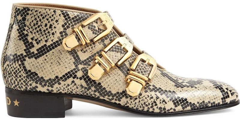 (Women) Gucci Leather Ankle Boot 'Python Buckle Fashion' 699477-19Y50-9719 Order (Women) Gucci Leather Ankle Boot 'Python Buckle Fashion' 699477-19Y50-9719