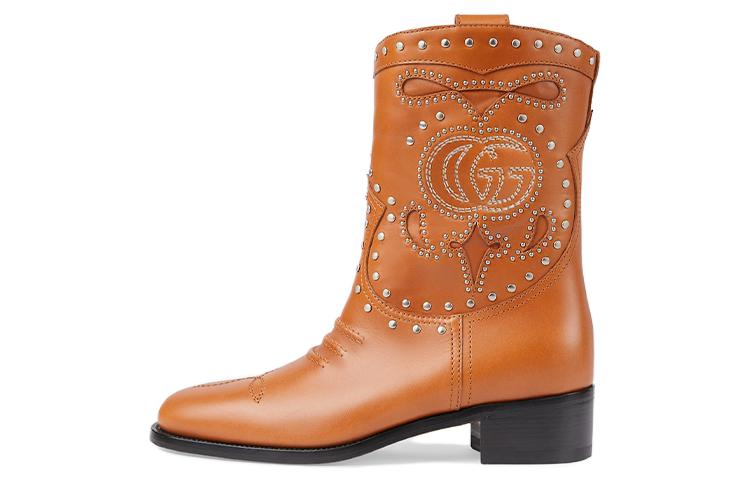 (Women) Gucci Leather Ankle Boot 'Vintage Slip-On Light Brown' 750508-AABCR-2176