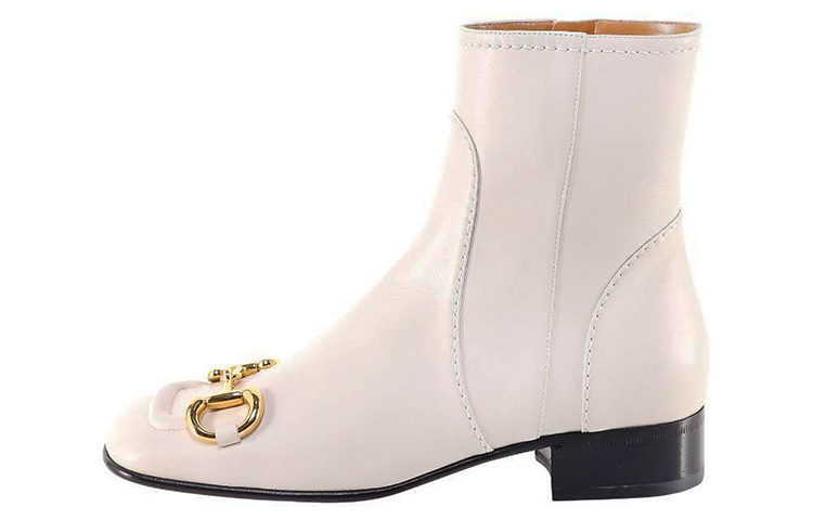 (Women) Gucci Leather Ankle Boot 'White' 673666-BKO00-9022