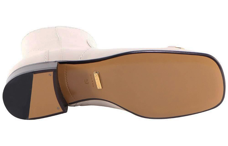 Shop (W) 구찌 화이트 레더 앵클부츠 (Gucci White Leather Ankle Boots) 673666-BKO00-9022