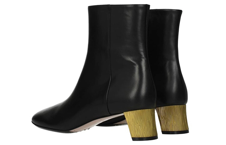 Lookbook (Women) Gucci Leather Ankle Boots 'Black' 404020-BLM00-1000