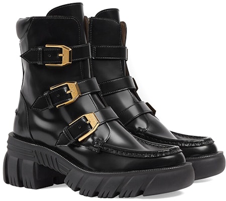 (W) グッチ レザーアンクルブーツ (ブラック) 663590-DKSD0-1000 Order (W) グッチ レザーアンクルブーツ (ブラック) 663590-DKSD0-1000