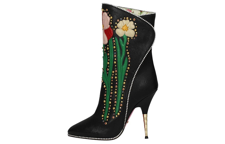 (Women) Gucci Leather Ankle Boots 'Black Fashion Casual' 488331-0DR10-1093
