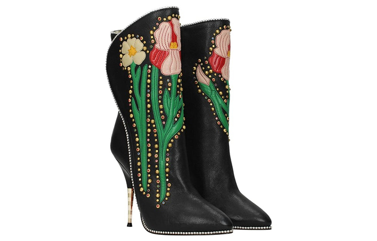 Order (Women) Gucci Leather Ankle Boots 'Black Fashion Casual' 488331-0DR10-1093