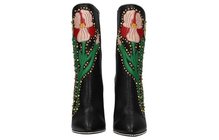 Shop (Women) Gucci Leather Ankle Boots 'Black Fashion Casual' 488331-0DR10-1093