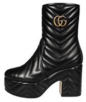 (Women) Gucci Leather Ankle Boots 'Black Logo Chunky Heel' 659171-BKO00-1000 (Women) Gucci Leather Ankle Boots 'Black Logo Chunky Heel' 659171-BKO00-1000