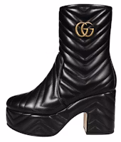 (Women) Gucci Leather Ankle Boots 'Black Logo Chunky Heel' 659171-BKO00-1000 (Women) Gucci Leather Ankle Boots 'Black Logo Chunky Heel' 659171-BKO00-1000