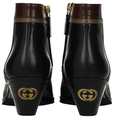 (Women) Gucci Leather Ankle Boots 'Black Red' 617536-1D070-1068 Purchase (Women) Gucci Leather Ankle Boots 'Black Red' 617536-1D070-1068