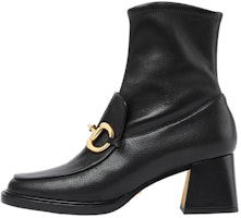 (Women) Gucci Leather Ankle Boots 'Black Zipper Chunky Heel' 719830-1DO50-1000 (Women) Gucci Leather Ankle Boots 'Black Zipper Chunky Heel' 719830-1DO50-1000
