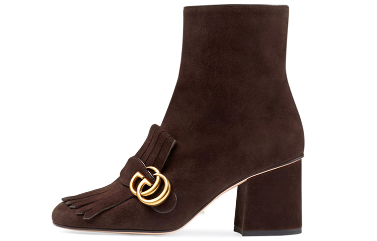 (Women) Gucci Leather Ankle Boots 'Brown' 408210-C2000-2140