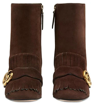 (Women) Gucci Leather Ankle Boots 'Brown' 408210-C2000-2140 Lookbook (Women) Gucci Leather Ankle Boots 'Brown' 408210-C2000-2140