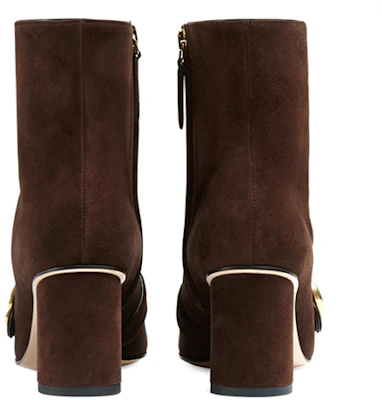 (Women) Gucci Leather Ankle Boots 'Brown' 408210-C2000-2140 Shop (Women) Gucci Leather Ankle Boots 'Brown' 408210-C2000-2140