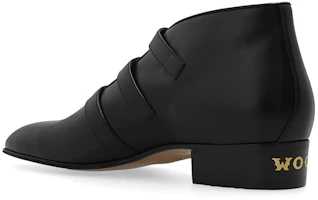 Lookbook (W) Bottes en Cuir Gucci Noires avec Boucle Mode. 699477-06F00-1000