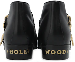Purchase (W) Bottes en Cuir Gucci Noires avec Boucle Mode. 699477-06F00-1000