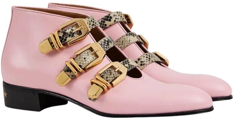 (W) Botas de Tobillo de Cuero Gucci 'Hebilla Rosa' 699477-06F70-5871 Order (W) Botas de Tobillo de Cuero Gucci 'Hebilla Rosa' 699477-06F70-5871