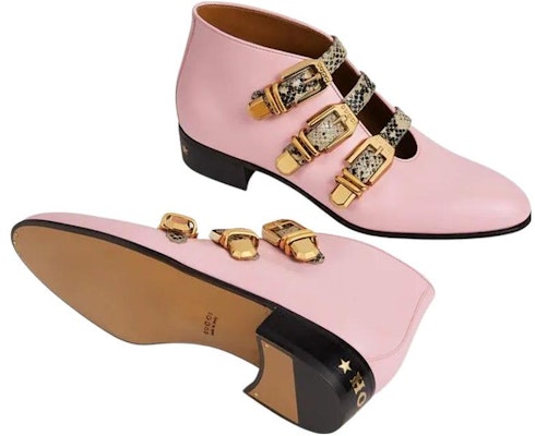 (W) Botas de Tobillo de Cuero Gucci 'Hebilla Rosa' 699477-06F70-5871 Purchase (W) Botas de Tobillo de Cuero Gucci 'Hebilla Rosa' 699477-06F70-5871