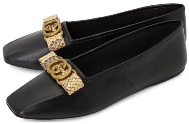 (W) 古驰黑色丝带蝴蝶结皮革芭蕾舞平底鞋 726052-AABEZ-1244 Lookbook (W) 古驰黑色丝带蝴蝶结皮革芭蕾舞平底鞋 726052-AABEZ-1244