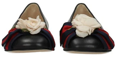 Shop GUCCI 古馳 皮革芭蕾時尚平底鞋 女款 黑色