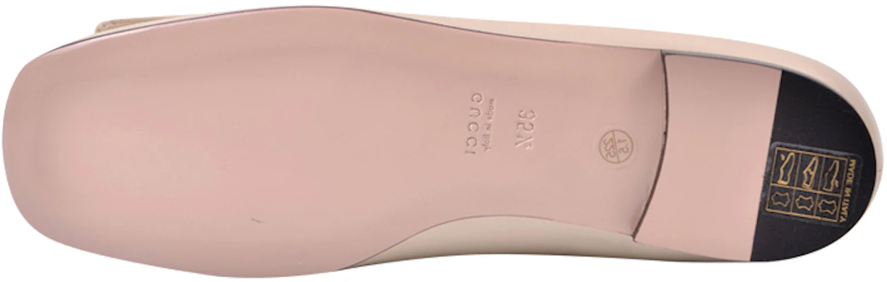 (Women) Gucci Leather Ballet Flat With Crystal G 'White' 551434-C9D00-9526 Details for (Women) Gucci Leather Ballet Flat With Crystal G 'White' 551434-C9D00-9526