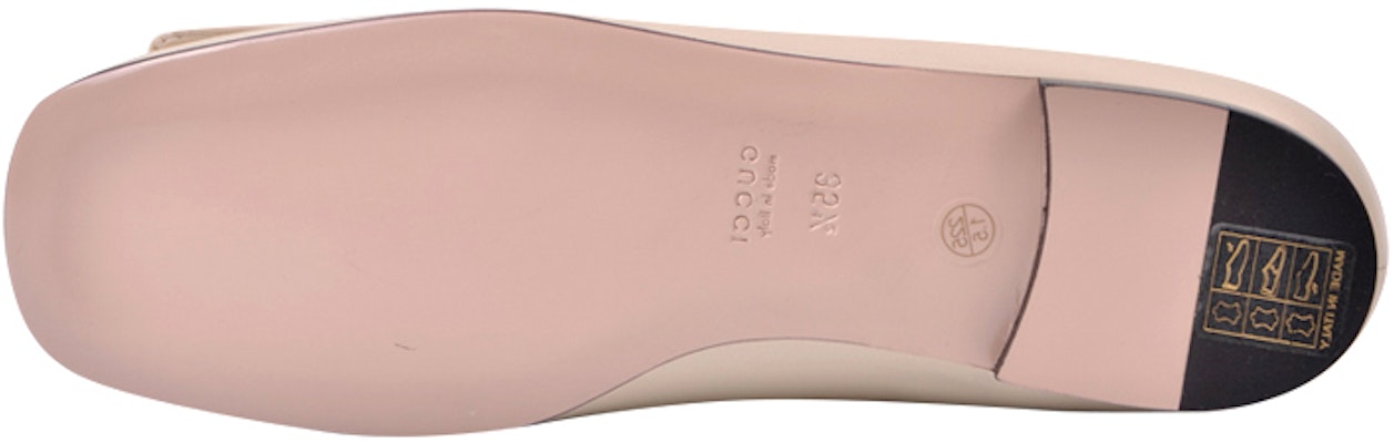 (Women) Gucci Leather Ballet Flat With Crystal G 'White' 551434-C9D00-9526 Details for (Women) Gucci Leather Ballet Flat With Crystal G 'White' 551434-C9D00-9526