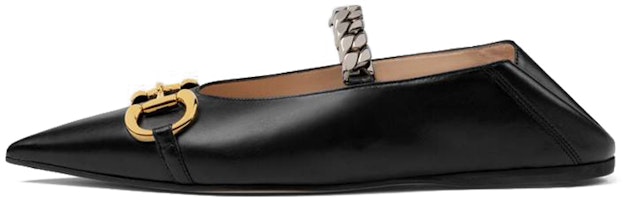 (Women) Gucci Ballet Flat With Horsebit Leather 'Black' 621161-1RH00-1000 (Women) Gucci Ballet Flat With Horsebit Leather 'Black' 621161-1RH00-1000
