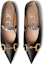 Lookbook (W) Gucci Ballet Flat Kulit 'Hitam' Dengan Horsebit 621161-1RH00-1000
