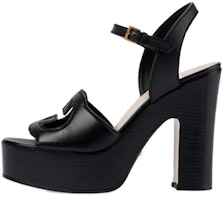 (Women) Gucci Leather Block-Heel Buckle Slide 'Black' 730022-US000-1000 (Women) Gucci Leather Block-Heel Buckle Slide 'Black' 730022-US000-1000