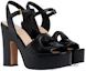 Lookbook (Women) Gucci Leather Block-Heel Buckle Slide 'Black' 730022-US000-1000
