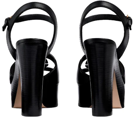 (Women) Gucci Leather Block-Heel Buckle Slide 'Black' 730022-US000-1000 Shop (Women) Gucci Leather Block-Heel Buckle Slide 'Black' 730022-US000-1000