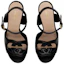 Purchase (Women) Gucci Leather Block-Heel Buckle Slide 'Black' 730022-US000-1000