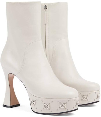 (W) Bota de Cuero Gucci 'White Comfort' Blanca cómodo 740599-BKO00-9049 Order (W) Bota de Cuero Gucci 'White Comfort' Blanca cómodo 740599-BKO00-9049