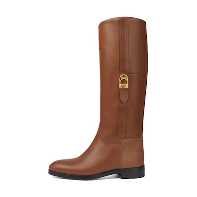 (W) Gucci Leather Boots 'Brown'