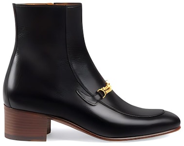 (W) Sepatu Boots Kulit Gucci Rantai G Terkait 'Hitam' 648697-D3V00-1000 Order (W) Sepatu Boots Kulit Gucci Rantai G Terkait 'Hitam' 648697-D3V00-1000