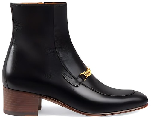 (Women) Gucci Leather Boots with Interlocking G chains 'Black' 648697-D3V00-1000 Order (Women) Gucci Leather Boots with Interlocking G chains 'Black' 648697-D3V00-1000