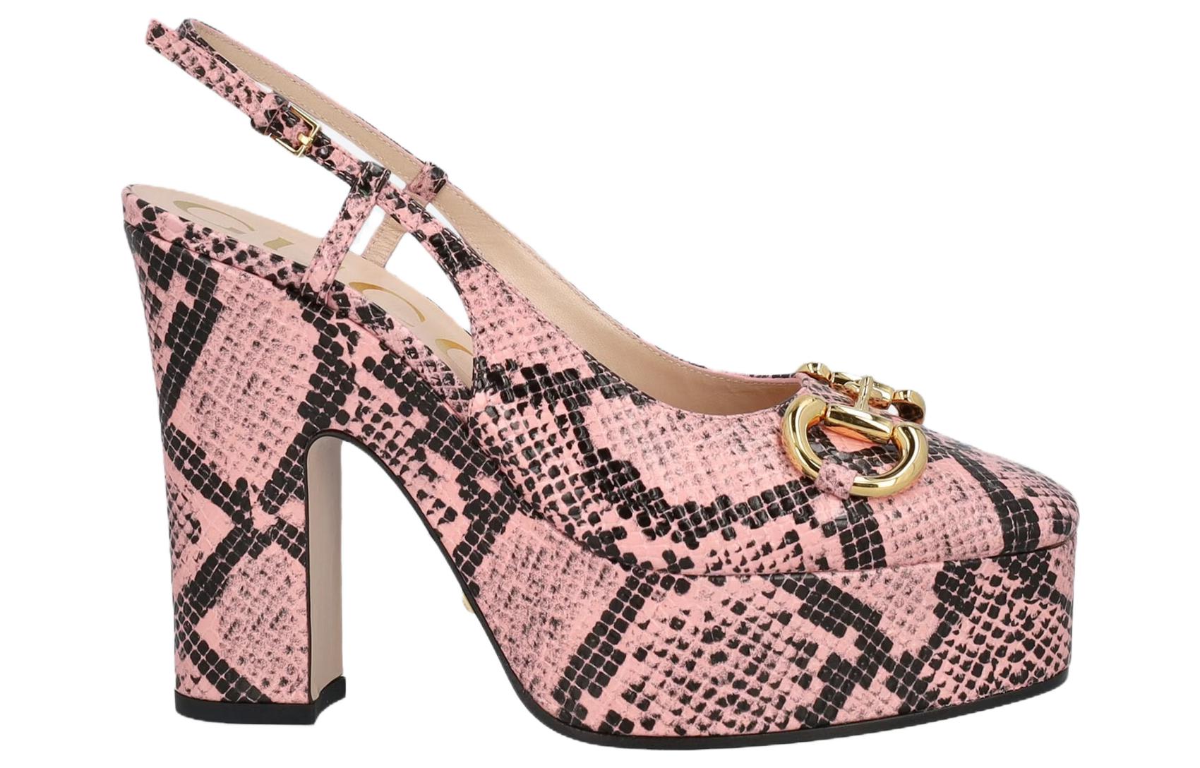 Order (Women) Gucci Leather Buckle 'Pink High Heels' 723837-19Y00-5815