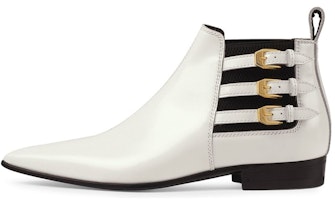 (Women) Gucci Pointed Side Buckle Ankle Boots 'White' 603672-DS8I0-9060 (Women) Gucci Pointed Side Buckle Ankle Boots 'White' 603672-DS8I0-9060