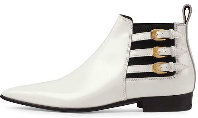 (Women) Gucci Pointed Side Buckle Ankle Boots 'White' 603672-DS8I0-9060 Buy (Women) Gucci Pointed Side Buckle Ankle Boots 'White' 603672-DS8I0-9060
