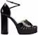 (W) Gucci Leather Buckle Block Heel Slide 'Hitam' 601580-CLG00-1000
