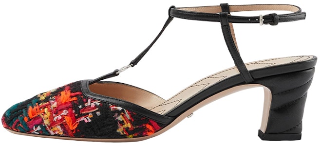 (W) 古驰皮革扣带粗跟鞋 '红黑' 724851-FAA4Y-8649 Buy (W) 古驰皮革扣带粗跟鞋 '红黑' 724851-FAA4Y-8649