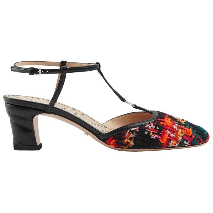 Order (Women) Gucci Leather Buckle Block Heels 'Red Black' 724851-FAA4Y-8649