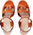 (W) Gucci Selipar Tumit Chunky Kulit Buckle dengan Peep Toe 'Orange Fashion' 730022-US000-7519