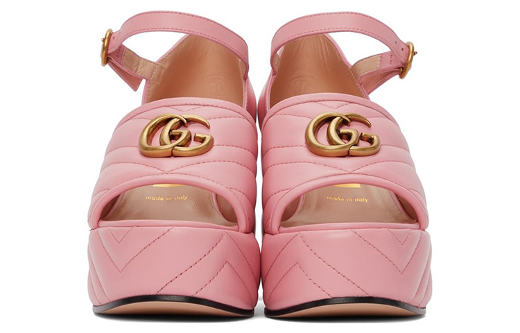 Lookbook (Women) Gucci Leather Buckle High-Heel 'Fashion Pink Slide' 658677-BKO60-5815