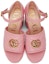 Shop (W) Gucci Kulit Gelang Tumit Tinggi 'Fashion Pink Slide' 658677-BKO60-5815