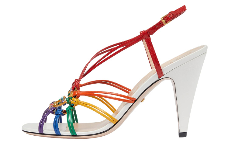 Buy (W) グッチ レザーバックル ハイヒール "ファッションスライド" 694863-CQX90-5260