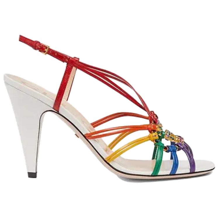 Order (Women) Gucci Leather Buckle High-Heel 'Fashion Slide' 694863-CQX90-5260