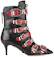 Order (Women) Gucci Leather Buckle High-Heel Ankle Boot 'Black Red' 452915-C9D10-1092