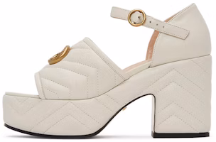 (Women) Gucci Leather Buckle High-Heel Slide 'White Fashion' 658677-BKO60-9050 (Women) Gucci Leather Buckle High-Heel Slide 'White Fashion' 658677-BKO60-9050