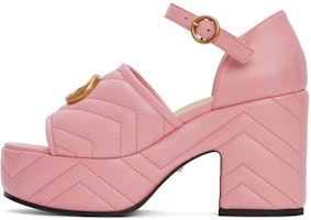 (Women) Gucci Leather Buckle High-Heel 'Fashion Pink Slide' 658677-BKO60-5815 (Women) Gucci Leather Buckle High-Heel 'Fashion Pink Slide' 658677-BKO60-5815