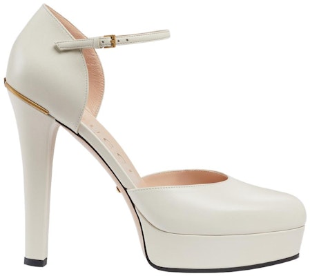 (W) Gucci Zapatos de Tacón Aguja con Hebilla de Cuero 'Blancos'. 738027-C9D00-9022 Order (W) Gucci Zapatos de Tacón Aguja con Hebilla de Cuero 'Blancos'. 738027-C9D00-9022